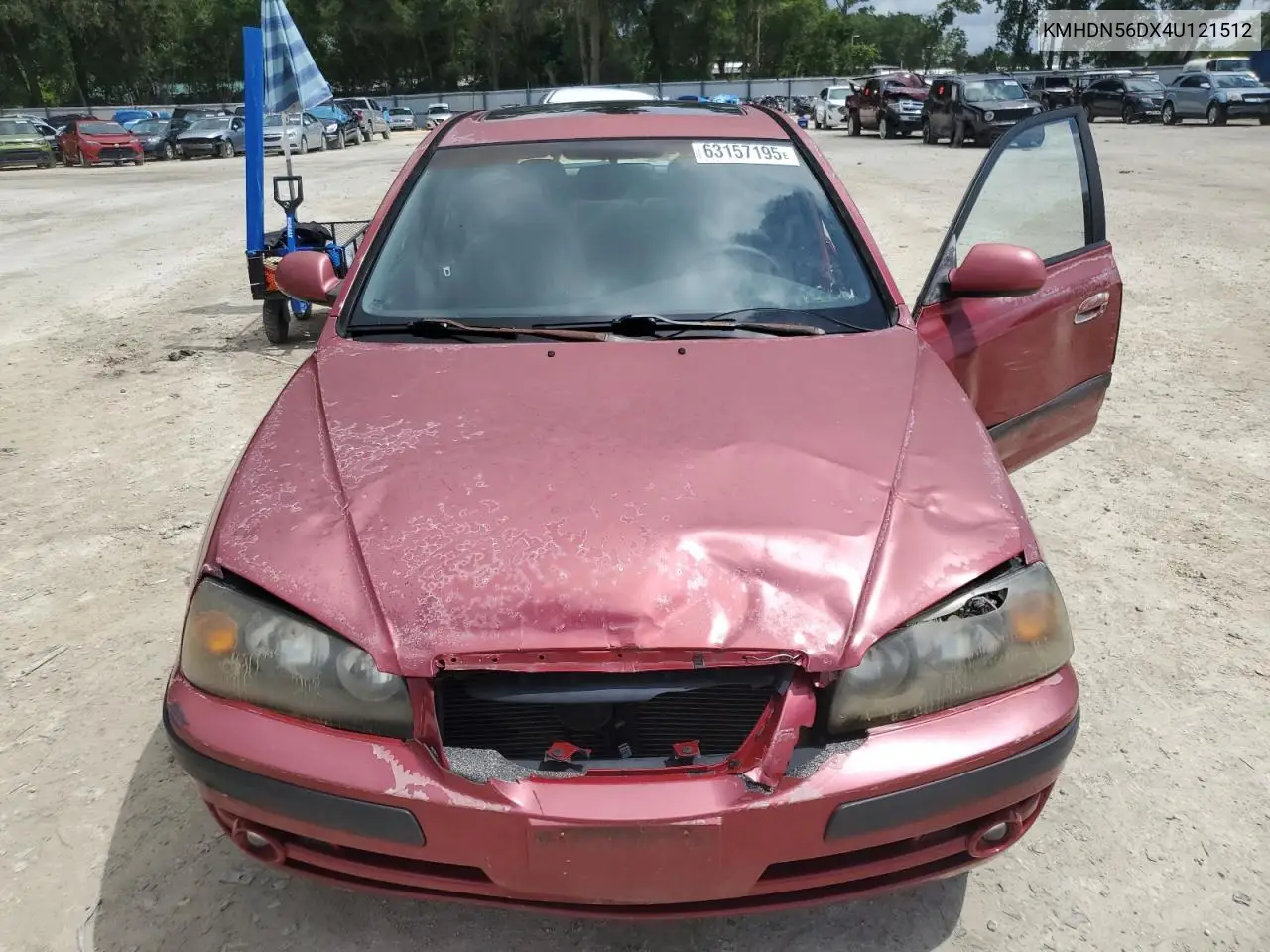 2004 Hyundai Elantra Gls VIN: KMHDN56DX4U121512 Lot: 63157195