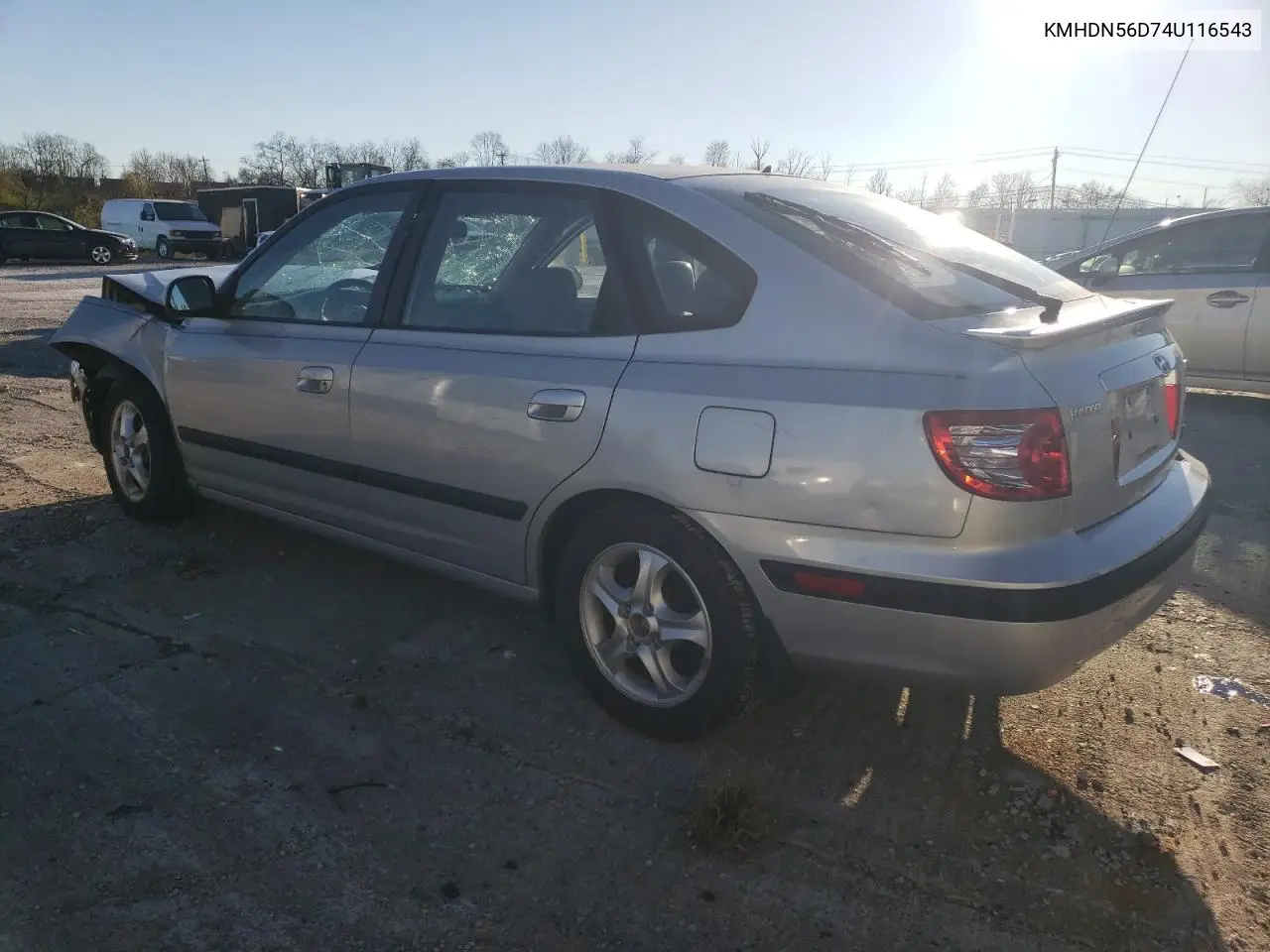 2004 Hyundai Elantra Gls VIN: KMHDN56D74U116543 Lot: 80280784