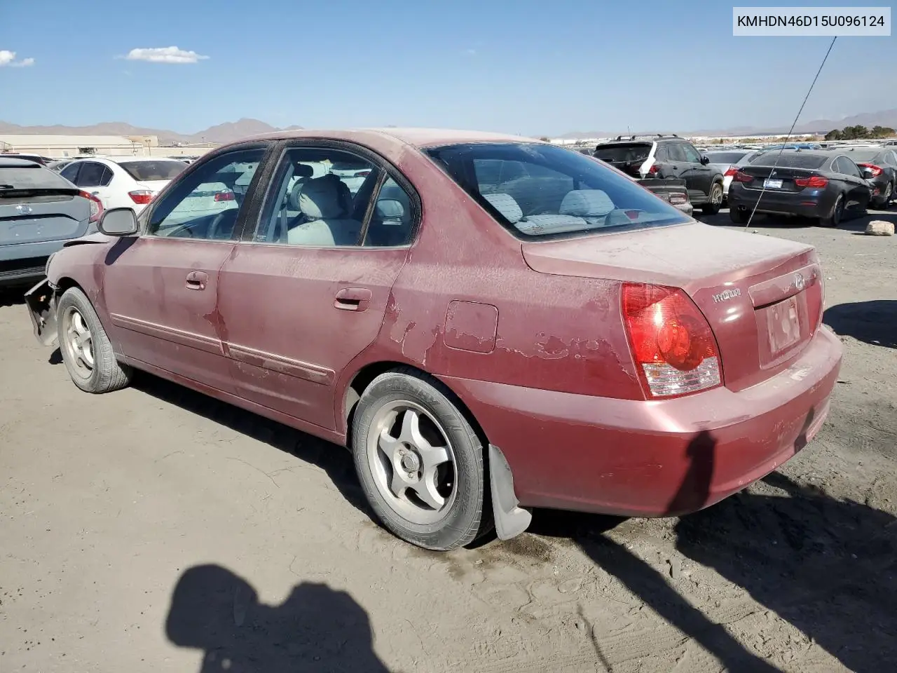 2005 Hyundai Elantra Gls VIN: KMHDN46D15U096124 Lot: 42991905