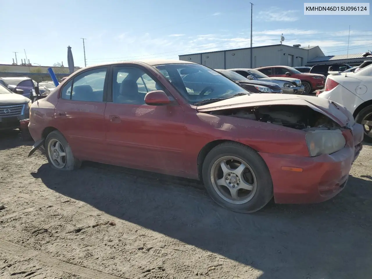 2005 Hyundai Elantra Gls VIN: KMHDN46D15U096124 Lot: 42991905