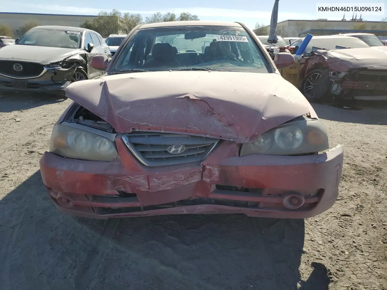 2005 Hyundai Elantra Gls VIN: KMHDN46D15U096124 Lot: 42991905