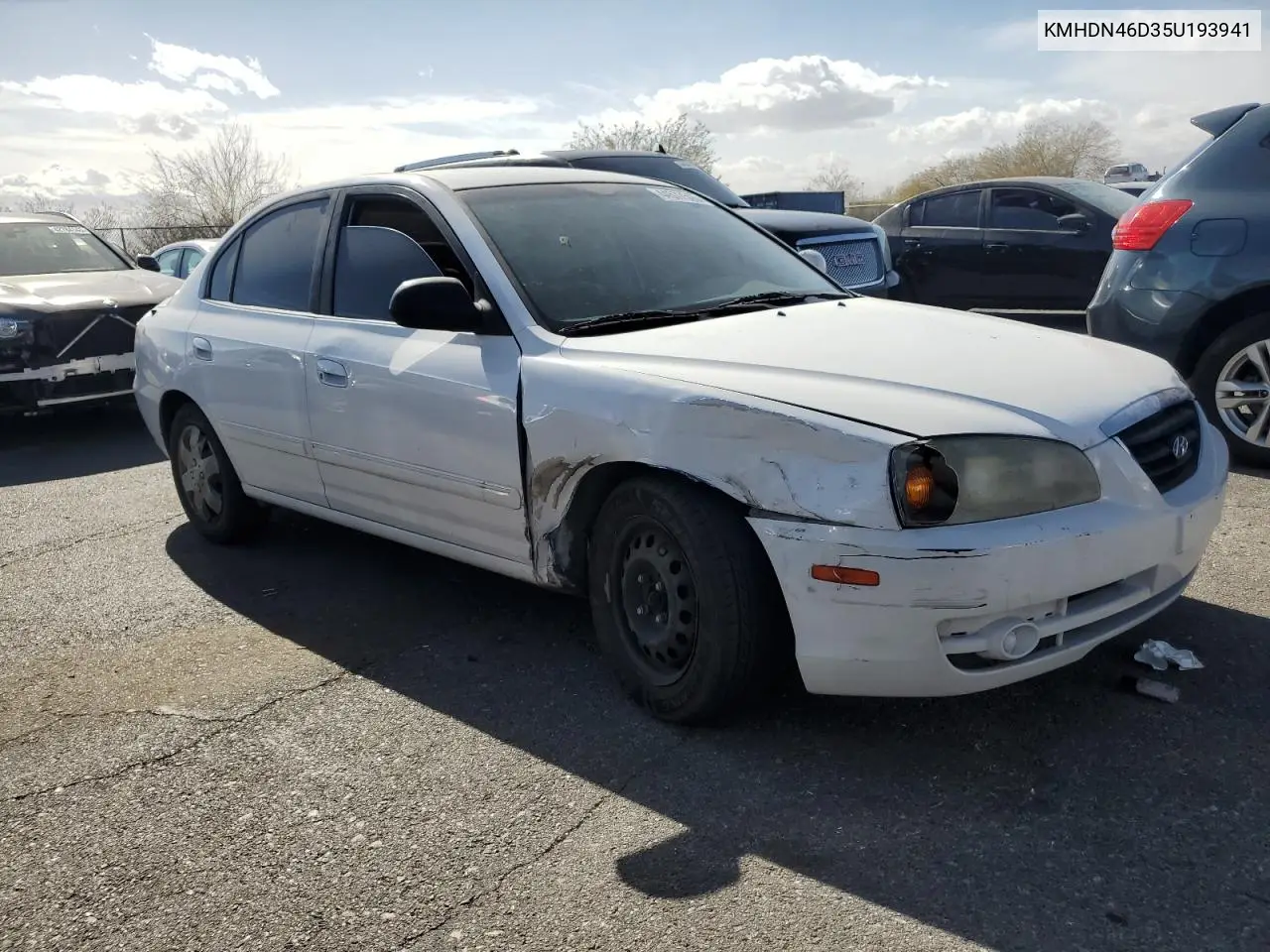 2005 Hyundai Elantra Gls VIN: KMHDN46D35U193941 Lot: 44577505