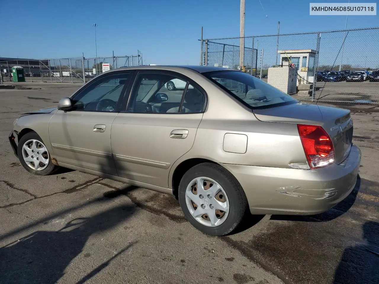 2005 Hyundai Elantra Gls VIN: KMHDN46D85U107118 Lot: 53488435