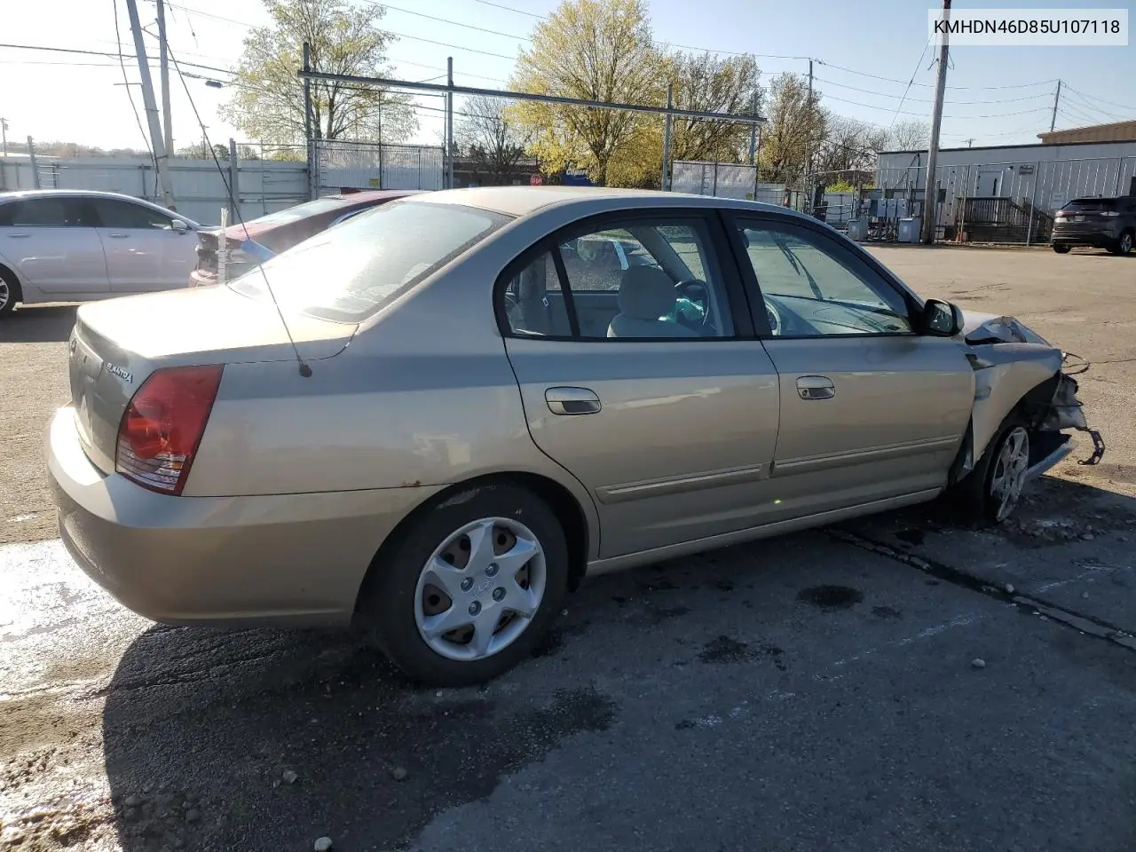 2005 Hyundai Elantra Gls VIN: KMHDN46D85U107118 Lot: 53488435