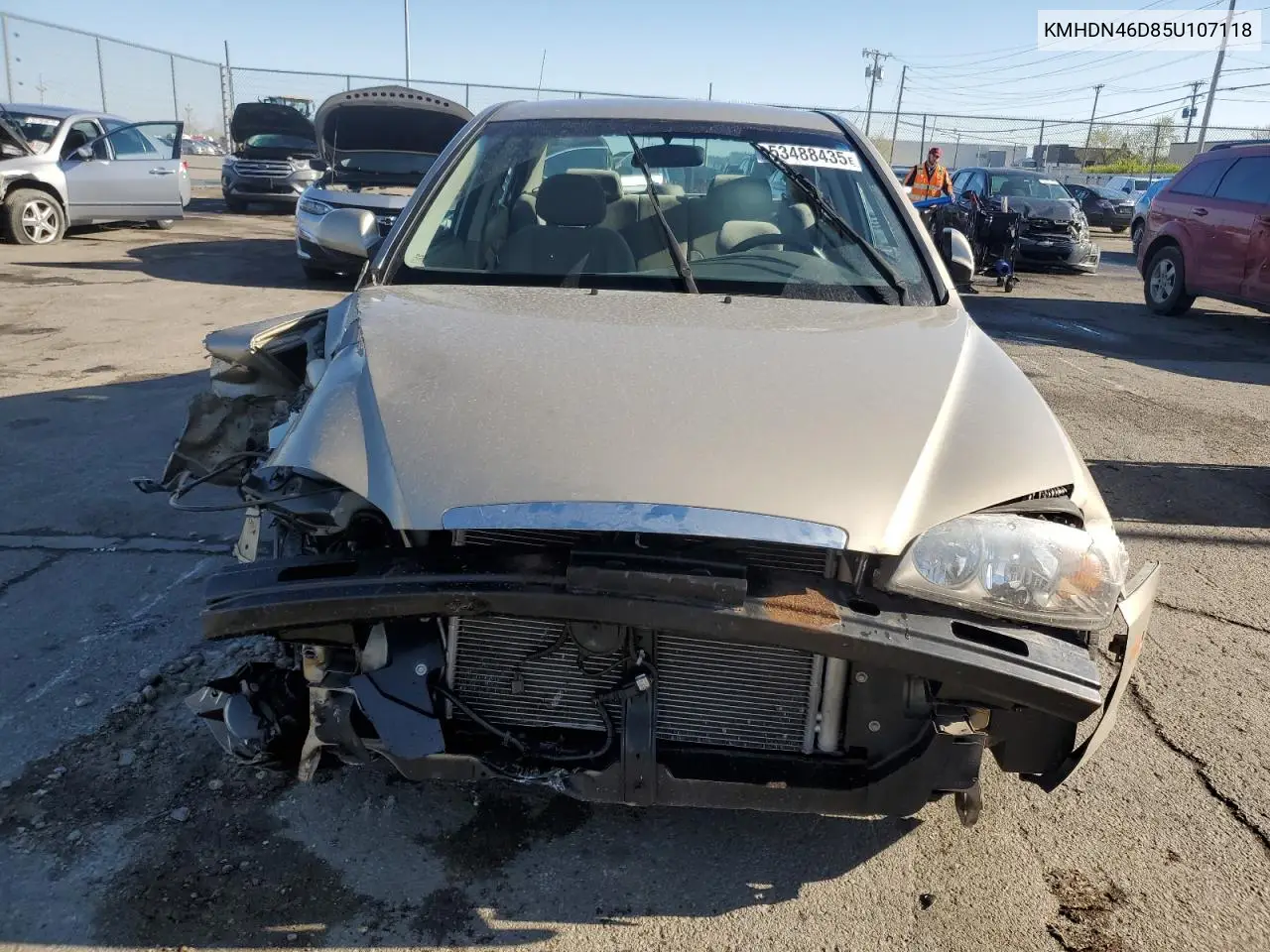 2005 Hyundai Elantra Gls VIN: KMHDN46D85U107118 Lot: 53488435