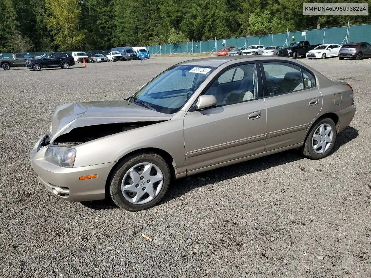 2005 Hyundai Elantra Gls VIN: KMHDN46D95U938224 Lot: 55101295