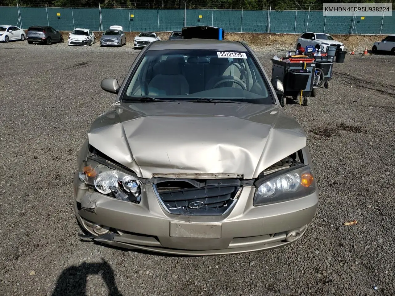 2005 Hyundai Elantra Gls VIN: KMHDN46D95U938224 Lot: 55101295