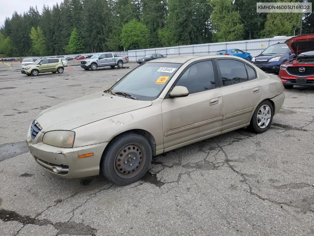 2005 Hyundai Elantra Gls VIN: KMHDN46D05U169323 Lot: 55138445