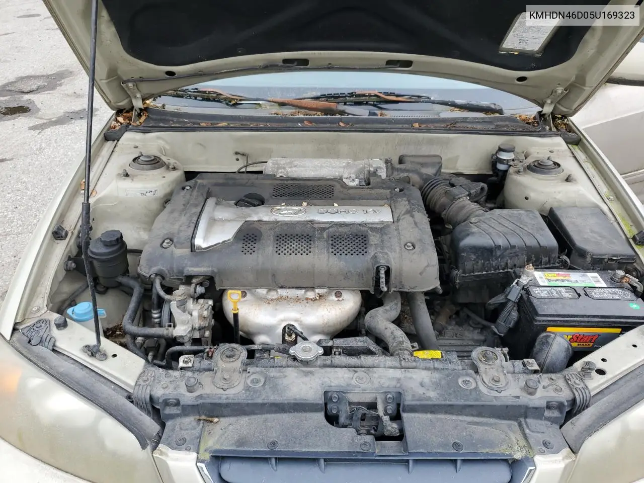 2005 Hyundai Elantra Gls VIN: KMHDN46D05U169323 Lot: 55138445