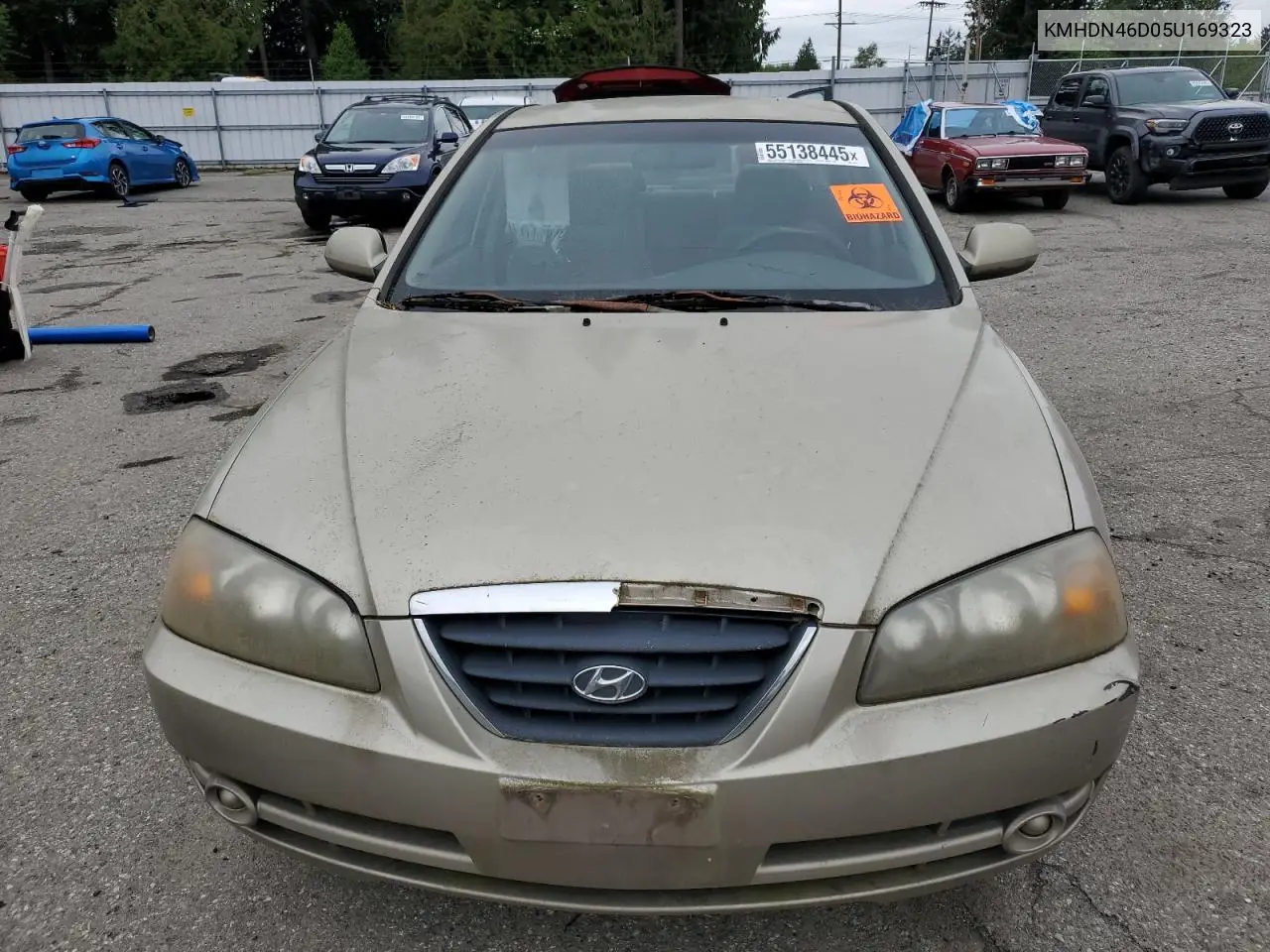 2005 Hyundai Elantra Gls VIN: KMHDN46D05U169323 Lot: 55138445
