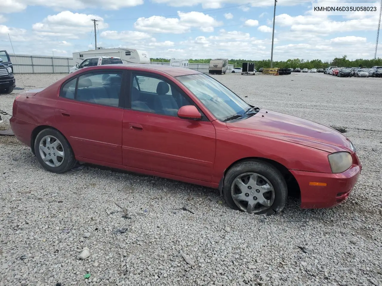2005 Hyundai Elantra Gls VIN: KMHDN46D35U058023 Lot: 55467645