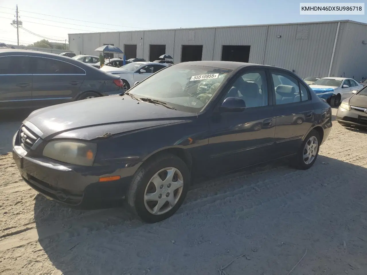 2005 Hyundai Elantra Gls VIN: KMHDN46DX5U986718 Lot: 55510955