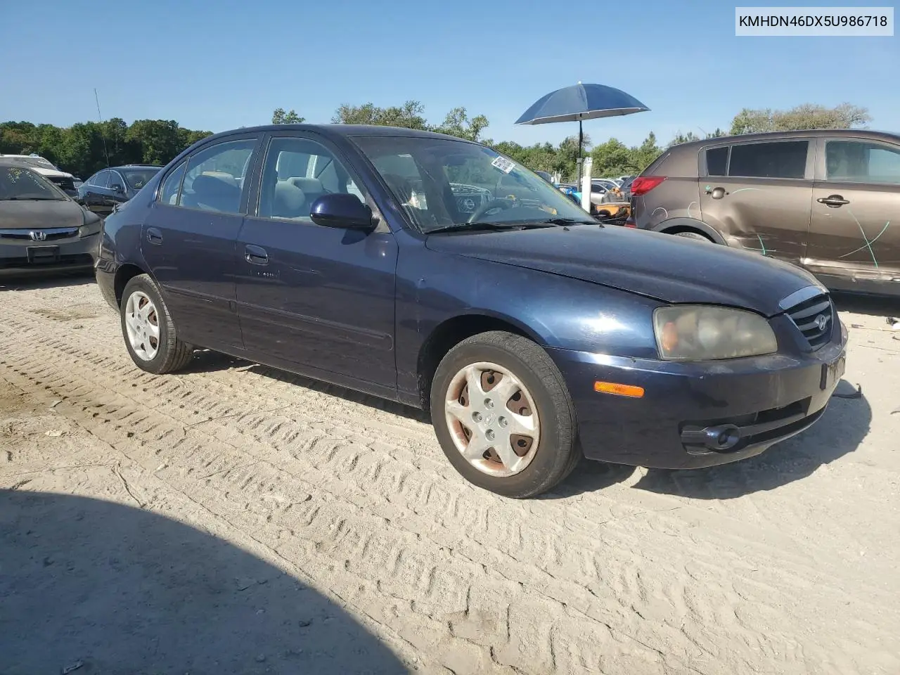 2005 Hyundai Elantra Gls VIN: KMHDN46DX5U986718 Lot: 55510955