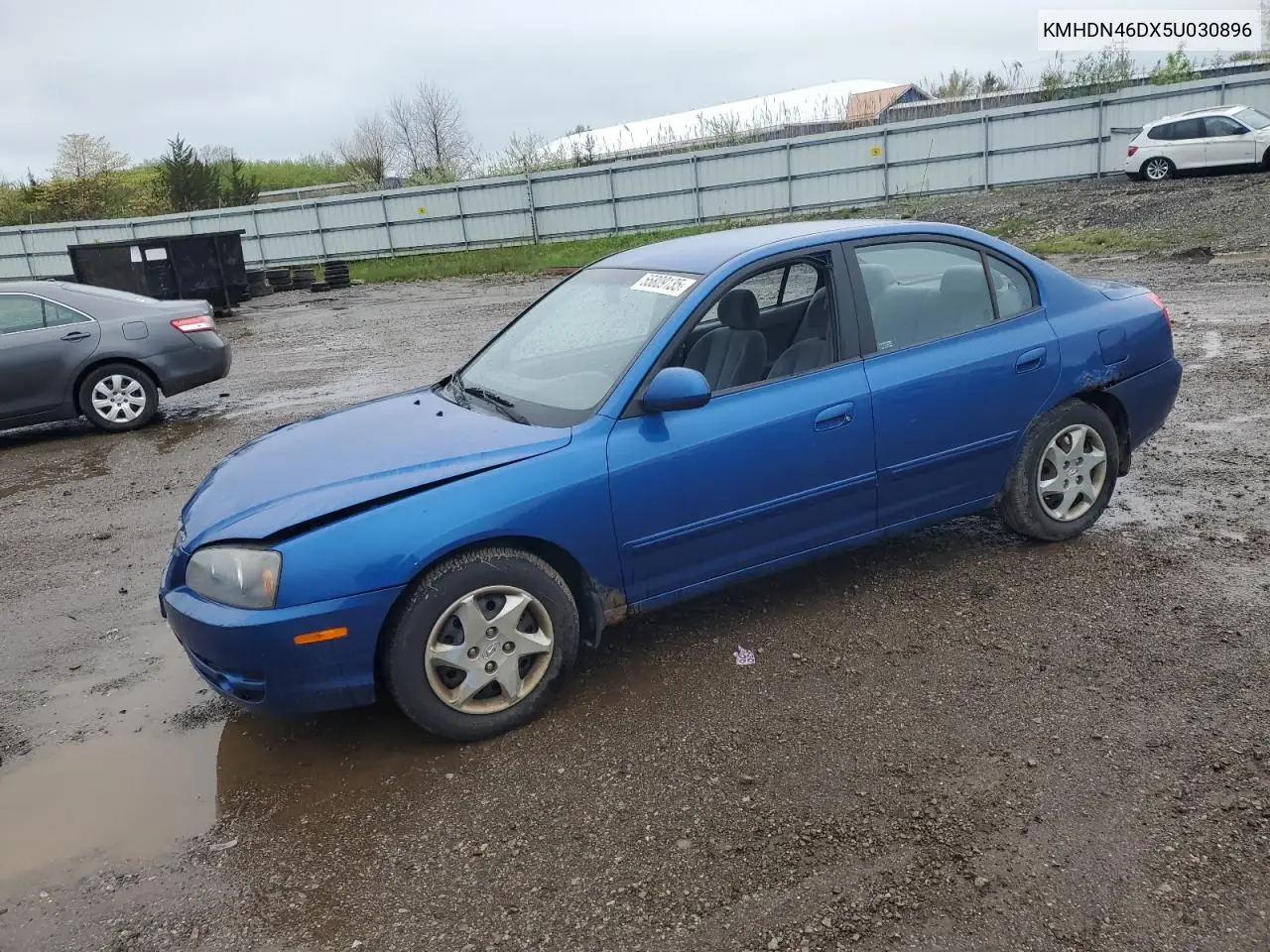 2005 Hyundai Elantra Gls VIN: KMHDN46DX5U030896 Lot: 55809135