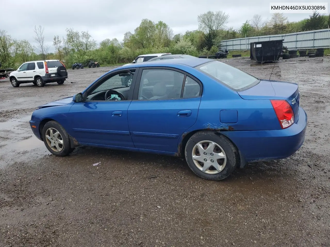 2005 Hyundai Elantra Gls VIN: KMHDN46DX5U030896 Lot: 55809135