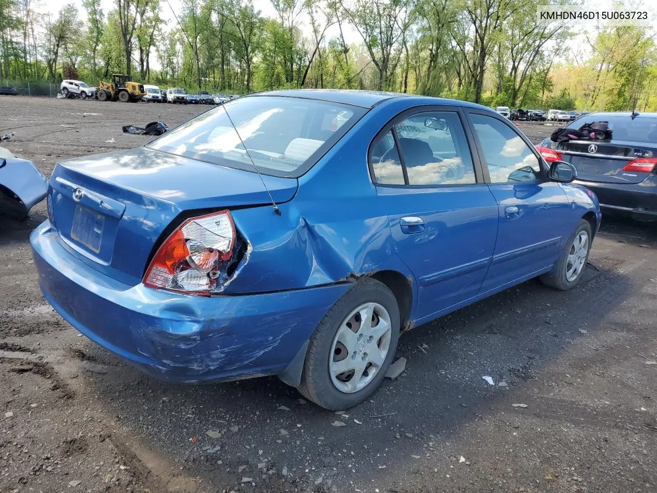 2005 Hyundai Elantra Gls VIN: KMHDN46D15U063723 Lot: 56113495
