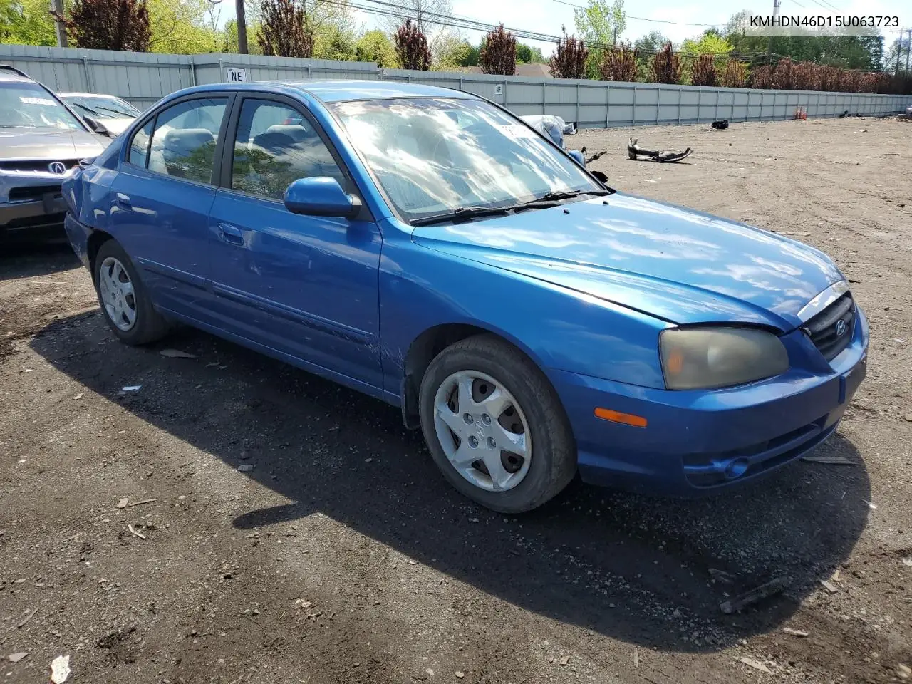 2005 Hyundai Elantra Gls VIN: KMHDN46D15U063723 Lot: 56113495