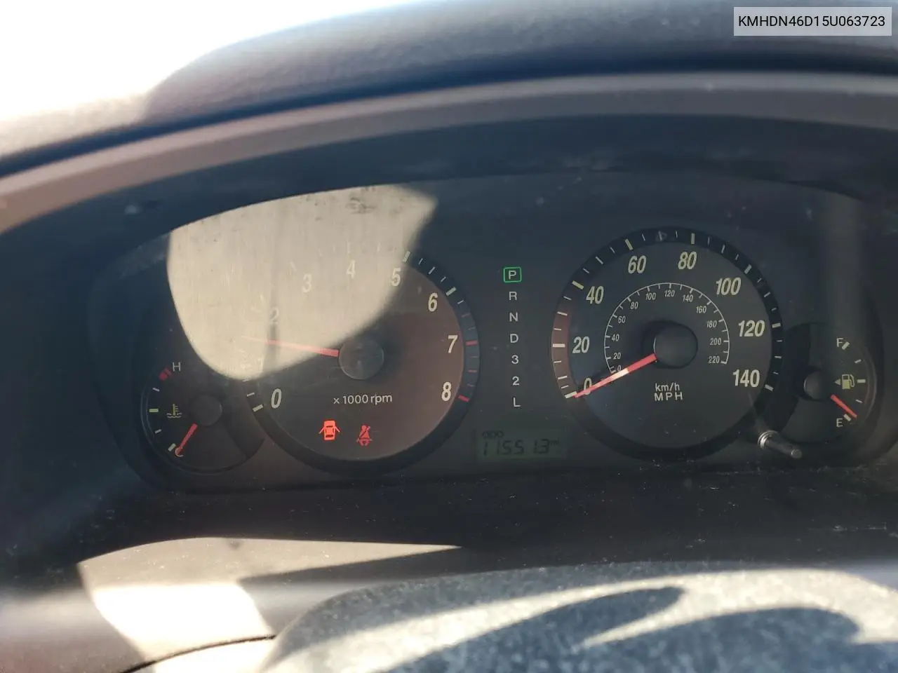 2005 Hyundai Elantra Gls VIN: KMHDN46D15U063723 Lot: 56113495