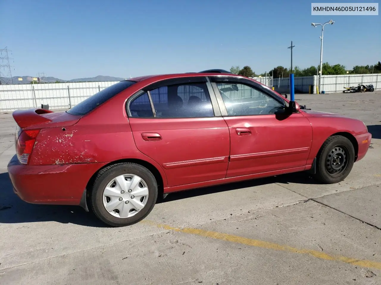 2005 Hyundai Elantra Gls VIN: KMHDN46D05U121496 Lot: 56134525
