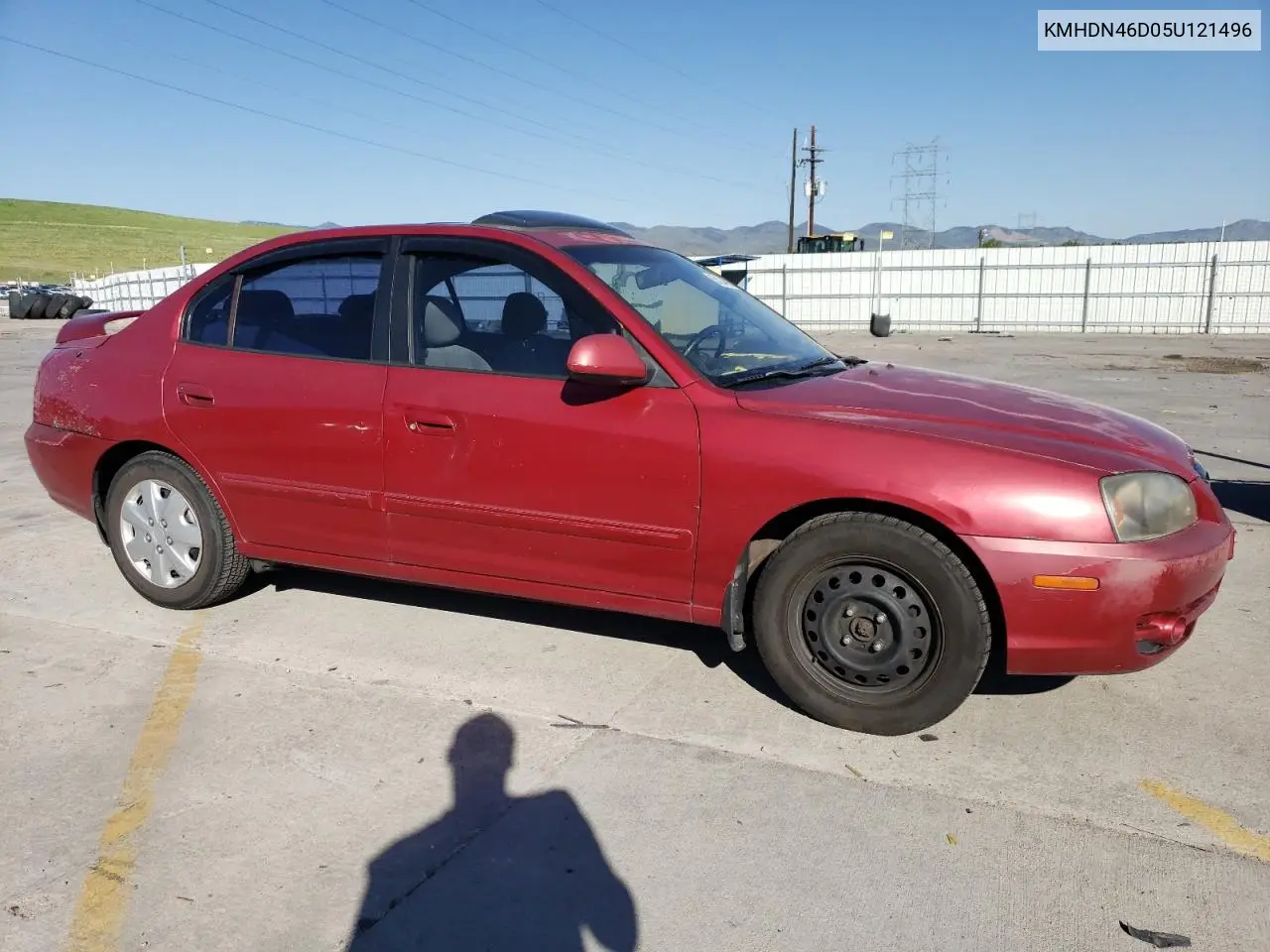 2005 Hyundai Elantra Gls VIN: KMHDN46D05U121496 Lot: 56134525