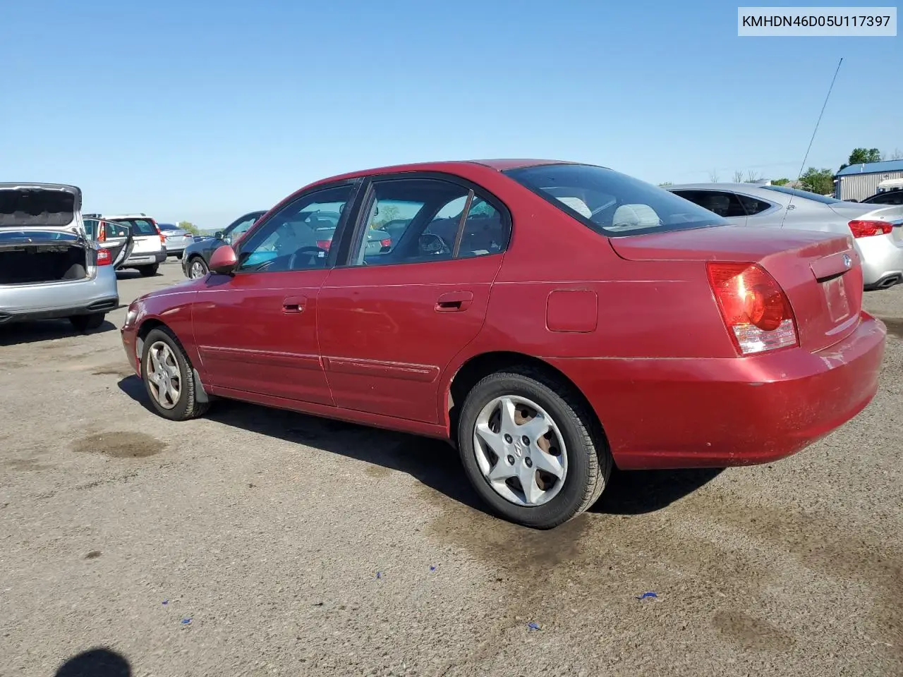 2005 Hyundai Elantra Gls VIN: KMHDN46D05U117397 Lot: 56379235