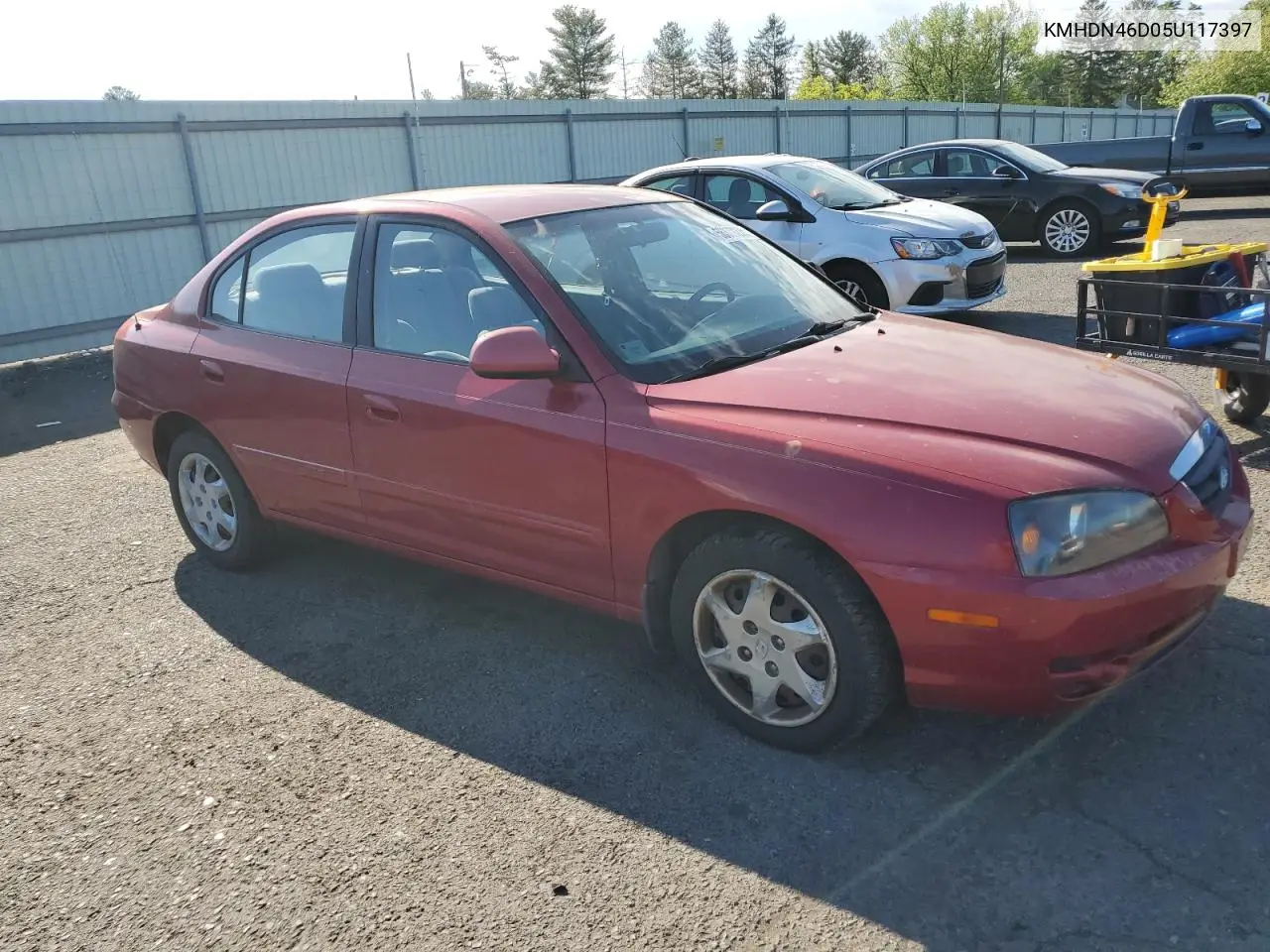 2005 Hyundai Elantra Gls VIN: KMHDN46D05U117397 Lot: 56379235