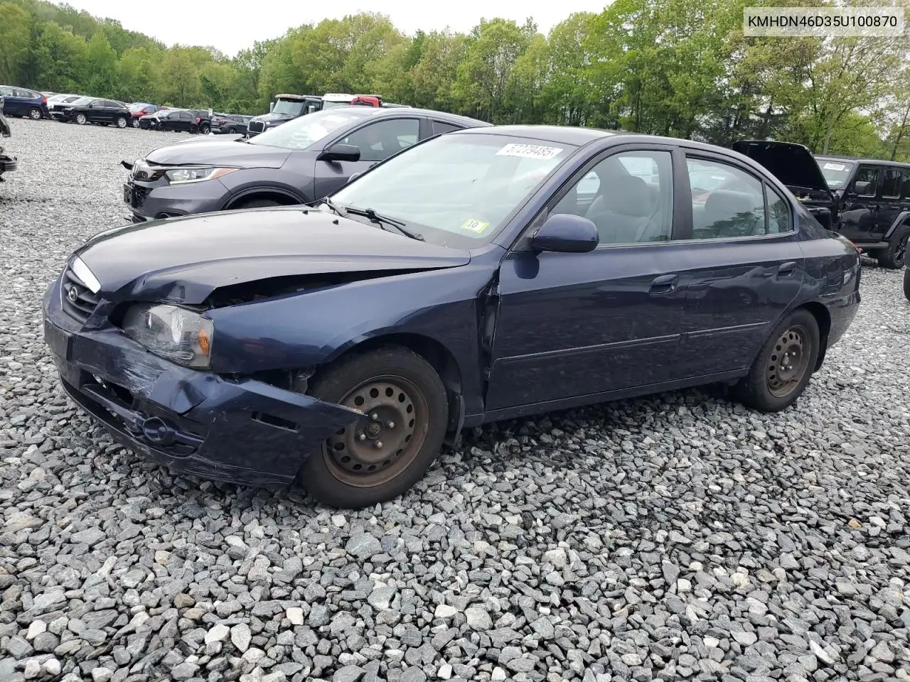 2005 Hyundai Elantra Gls VIN: KMHDN46D35U100870 Lot: 57279485