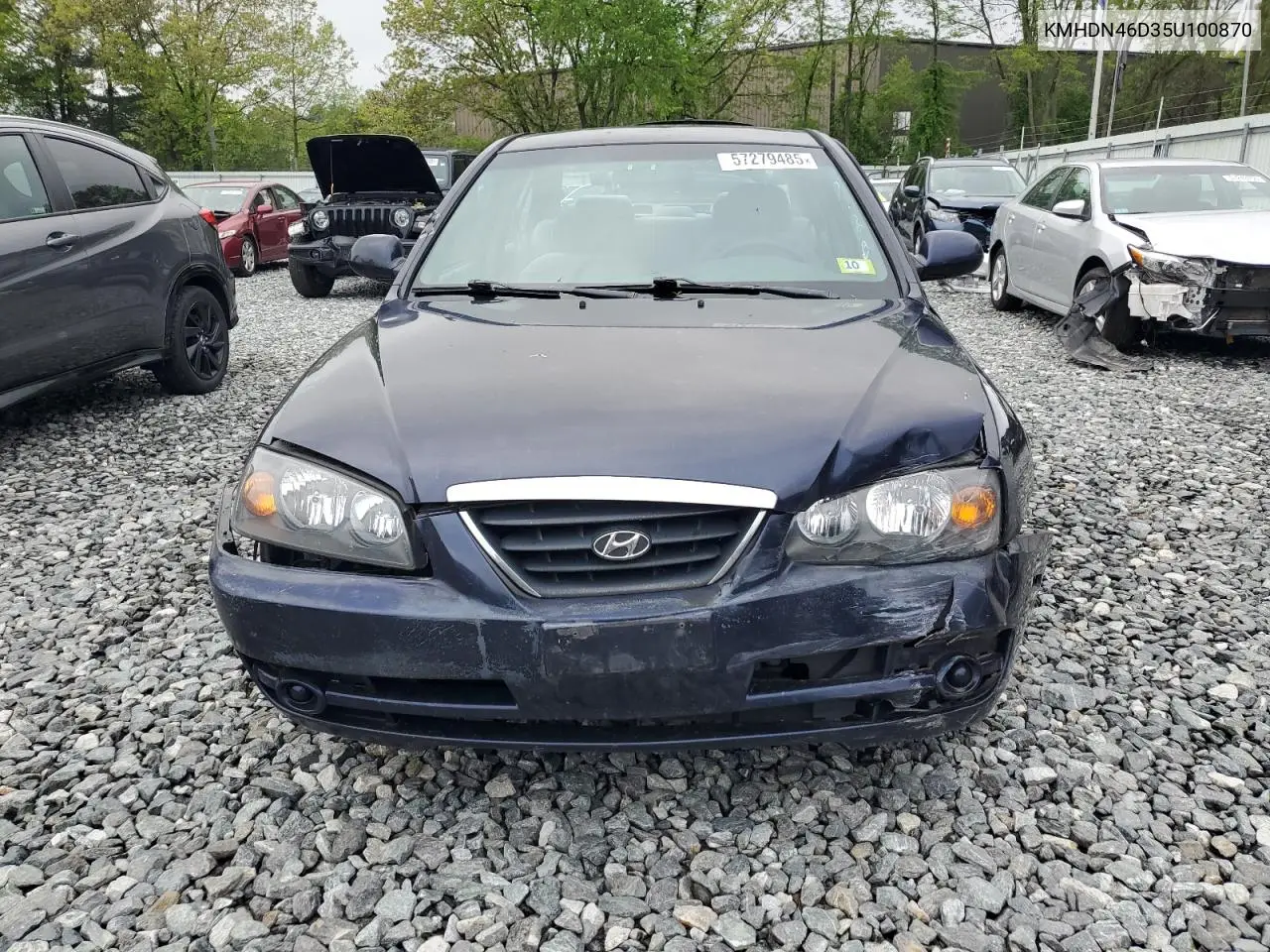 2005 Hyundai Elantra Gls VIN: KMHDN46D35U100870 Lot: 57279485