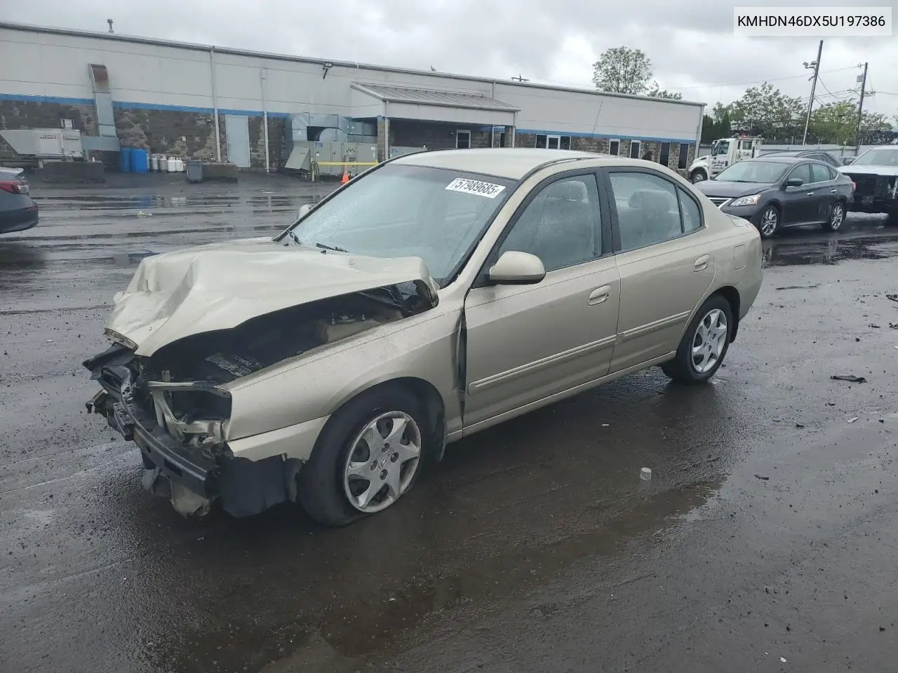 2005 Hyundai Elantra Gls VIN: KMHDN46DX5U197386 Lot: 57989685