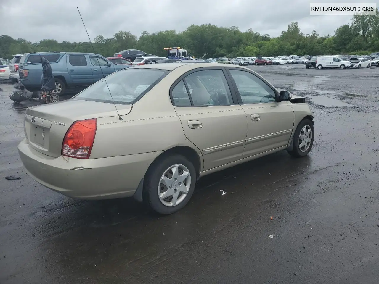 2005 Hyundai Elantra Gls VIN: KMHDN46DX5U197386 Lot: 57989685