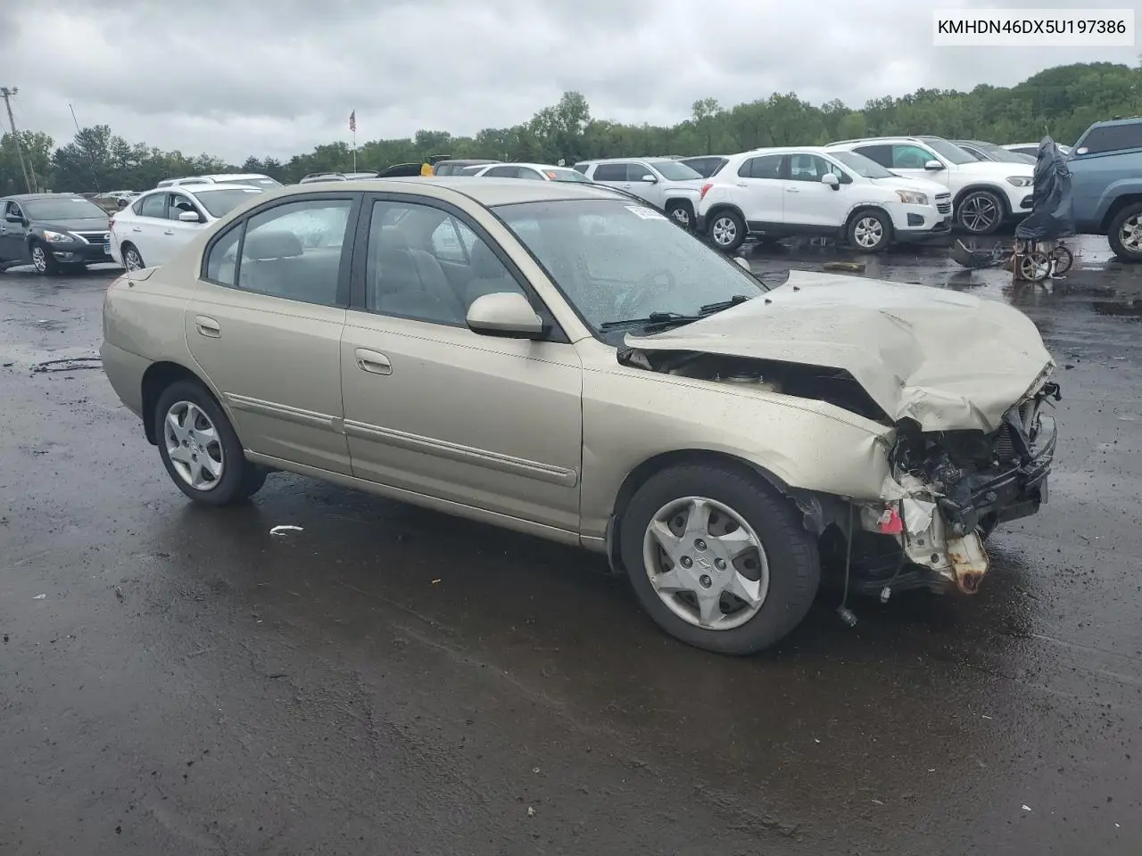 2005 Hyundai Elantra Gls VIN: KMHDN46DX5U197386 Lot: 57989685