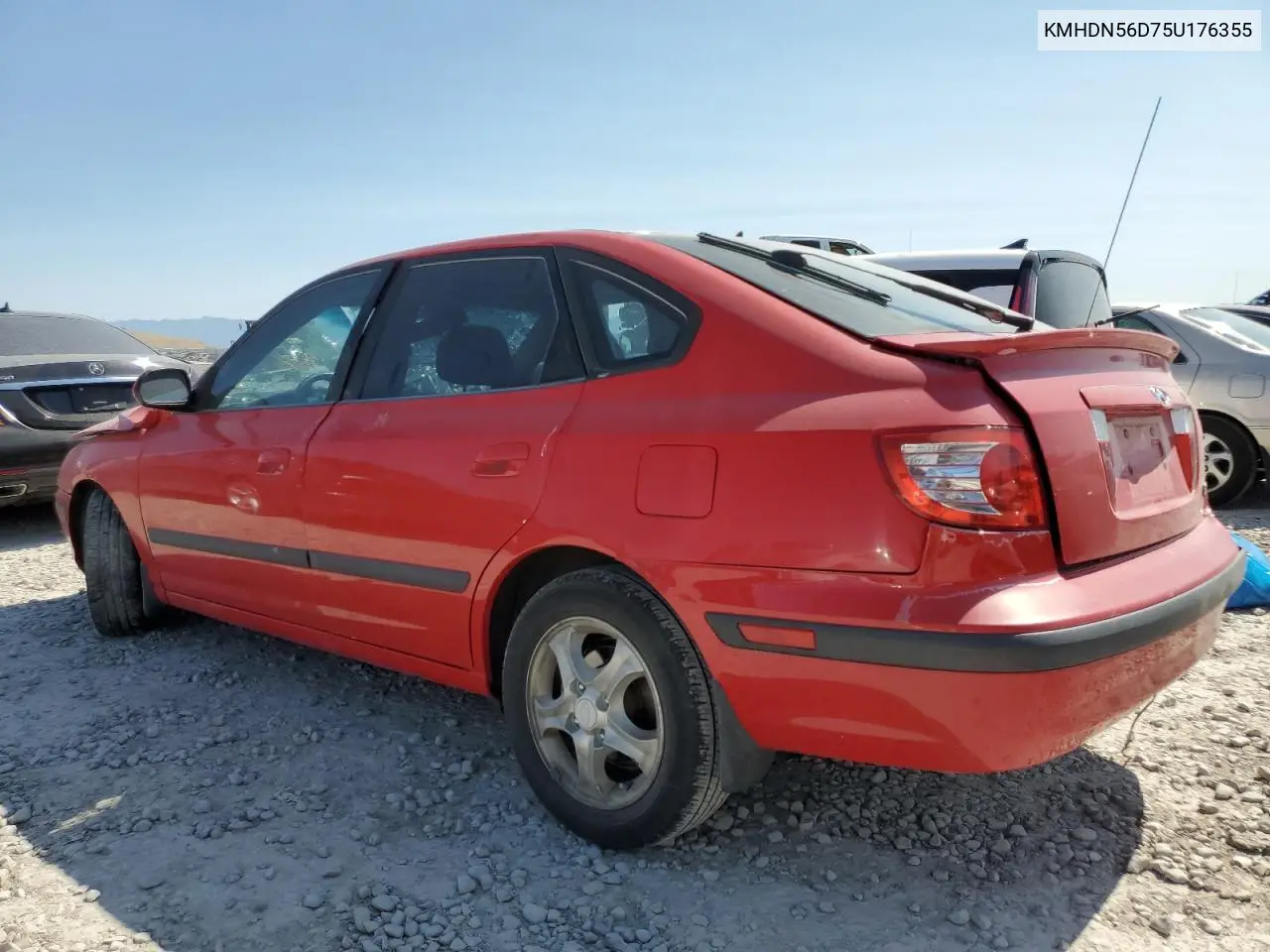 2005 Hyundai Elantra Gls VIN: KMHDN56D75U176355 Lot: 58931765