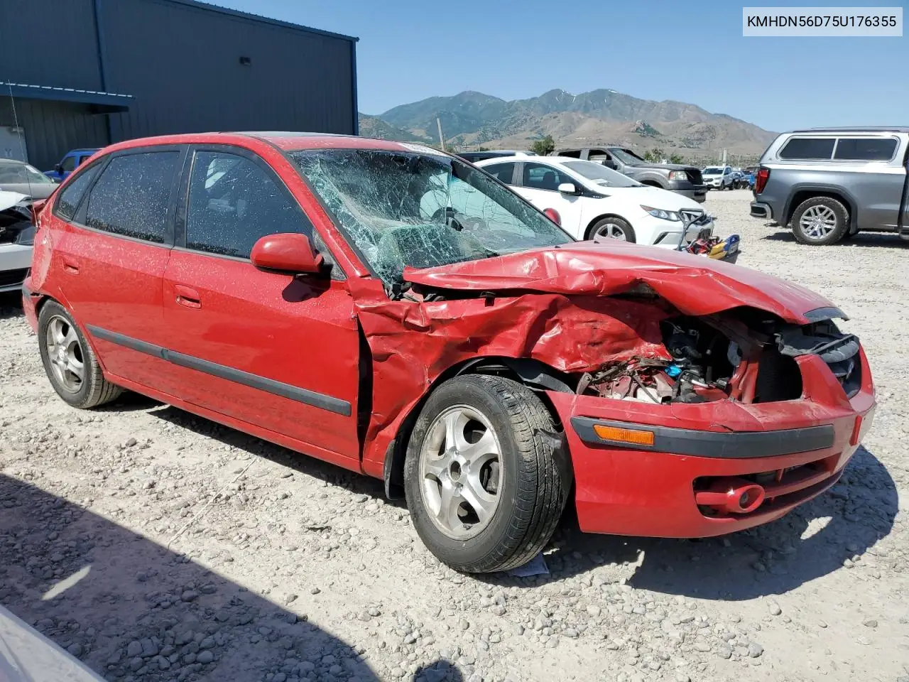 2005 Hyundai Elantra Gls VIN: KMHDN56D75U176355 Lot: 58931765