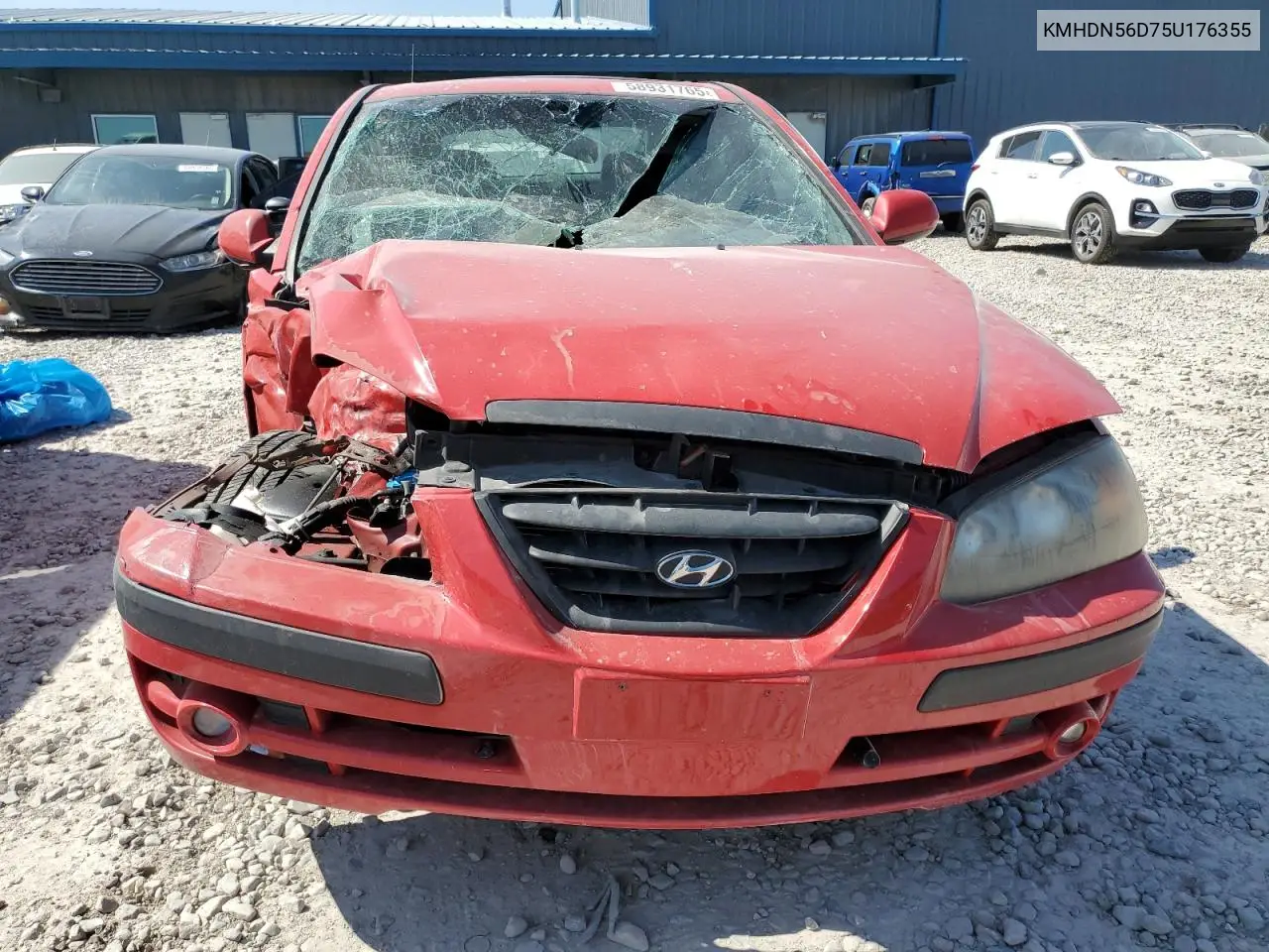 2005 Hyundai Elantra Gls VIN: KMHDN56D75U176355 Lot: 58931765