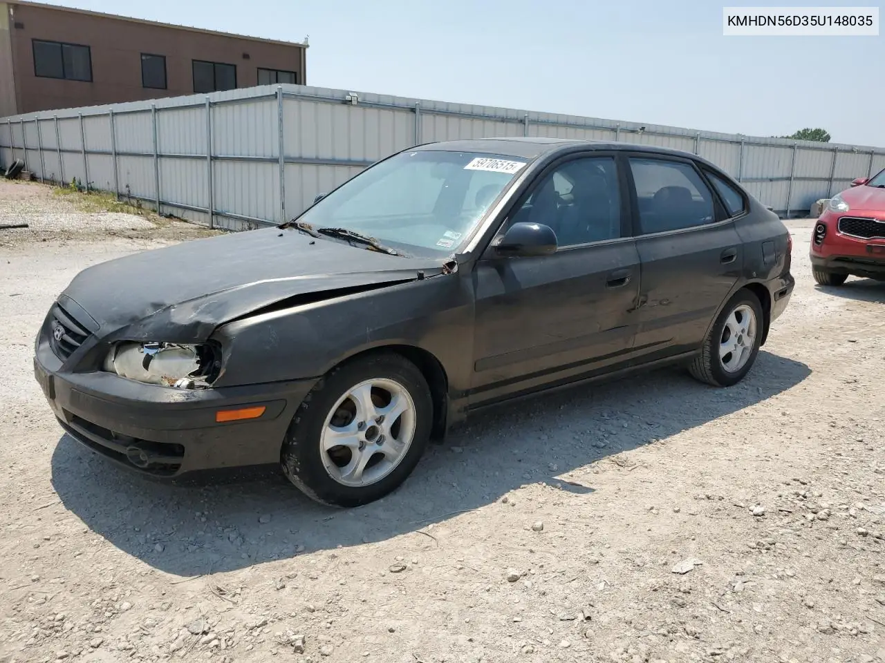 2005 Hyundai Elantra Gls VIN: KMHDN56D35U148035 Lot: 59706515