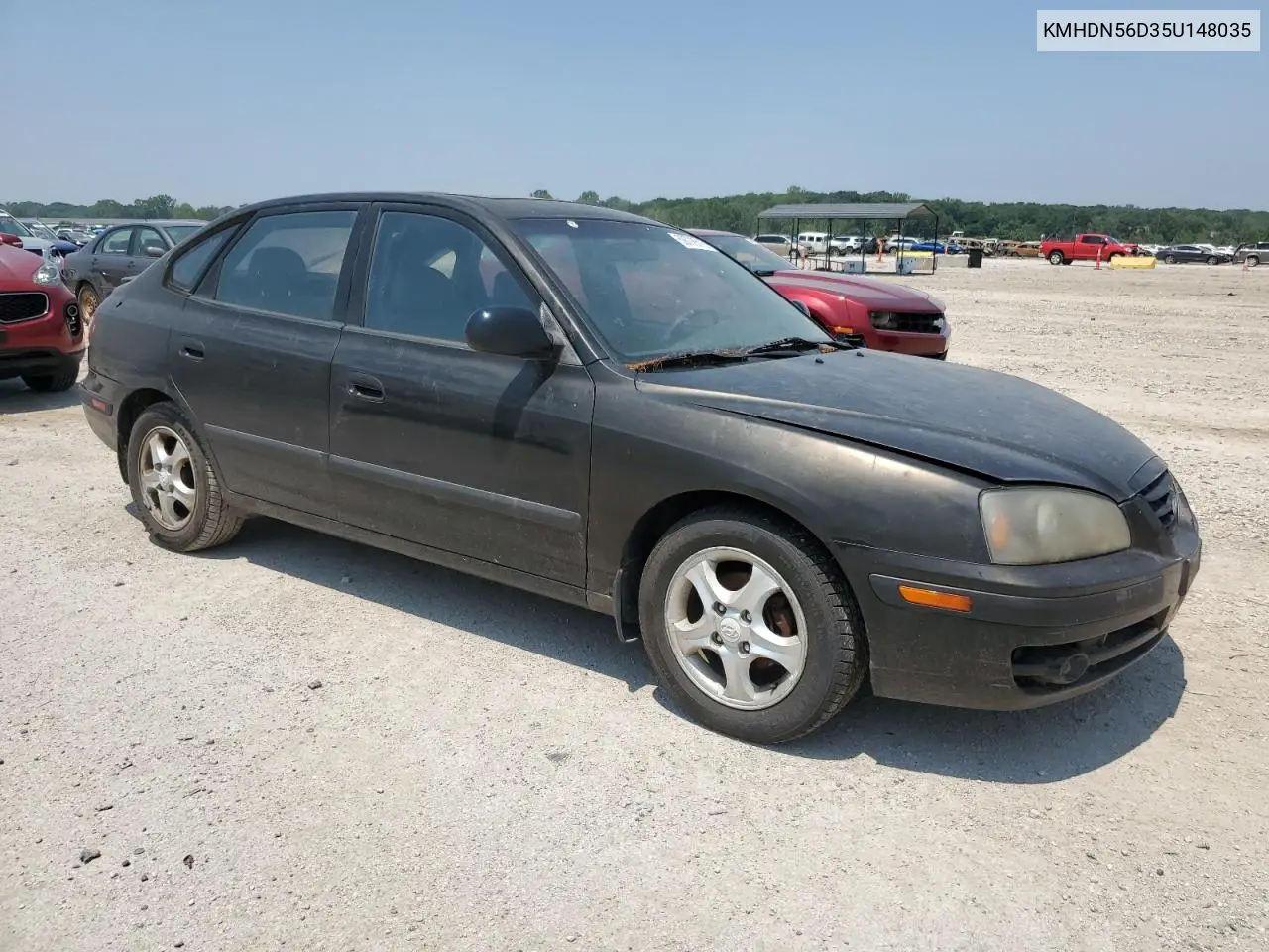 2005 Hyundai Elantra Gls VIN: KMHDN56D35U148035 Lot: 59706515