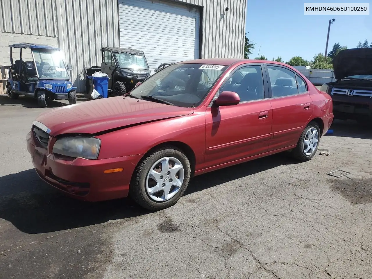 2005 Hyundai Elantra Gls VIN: KMHDN46D65U100250 Lot: 61225025