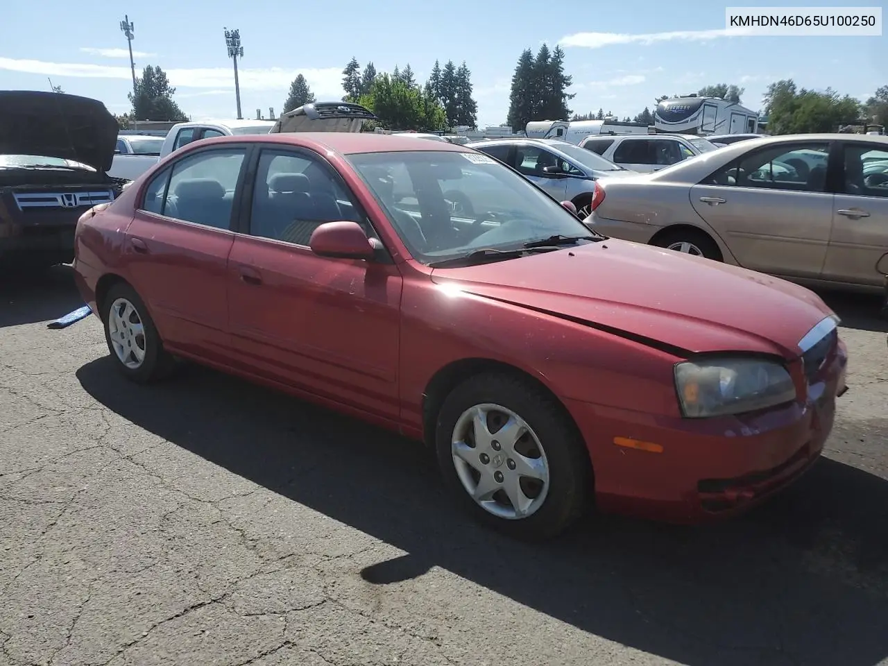 2005 Hyundai Elantra Gls VIN: KMHDN46D65U100250 Lot: 61225025