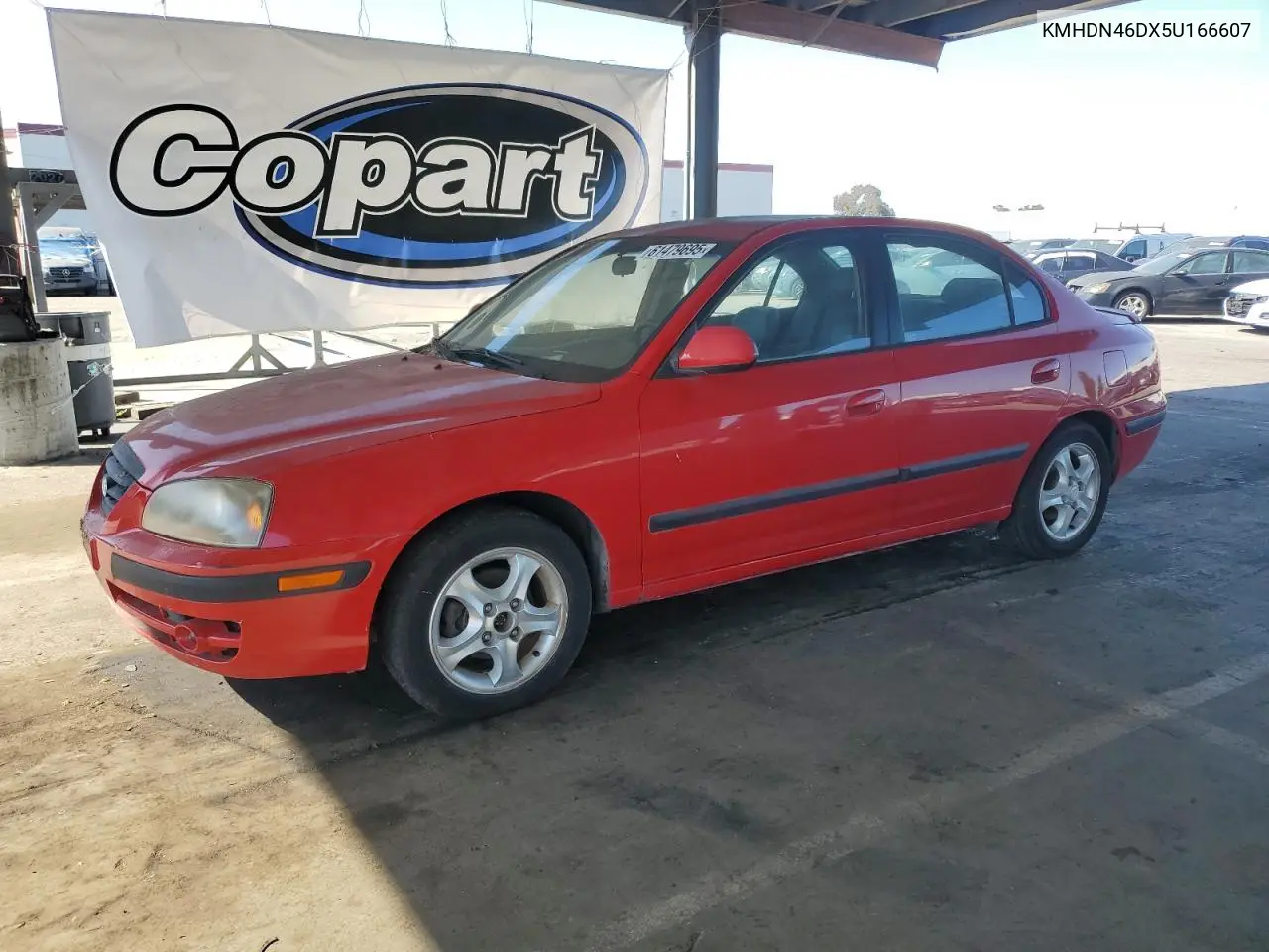 2005 Hyundai Elantra Gls VIN: KMHDN46DX5U166607 Lot: 61479695