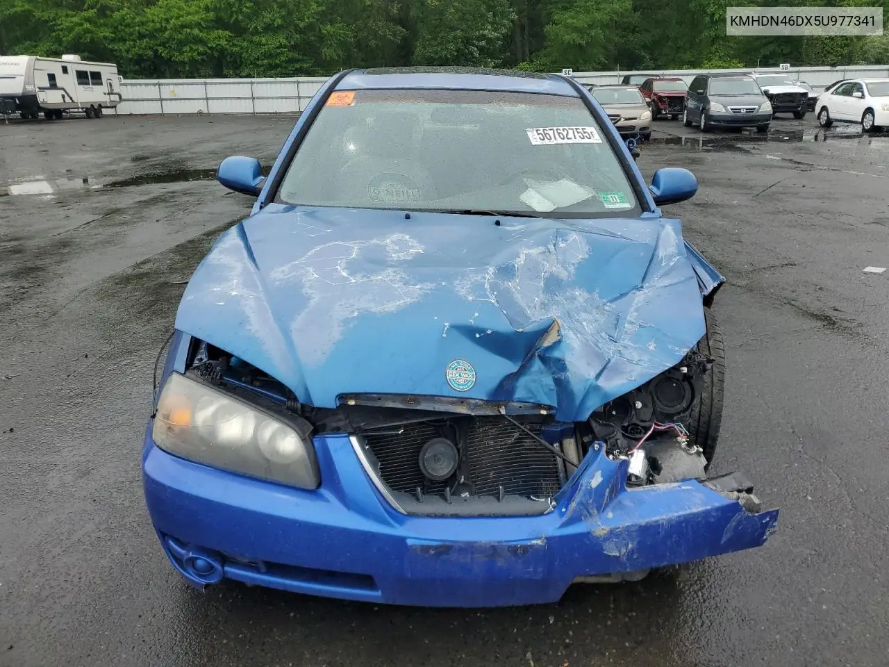 2005 Hyundai Elantra Gls VIN: KMHDN46DX5U977341 Lot: 61721975