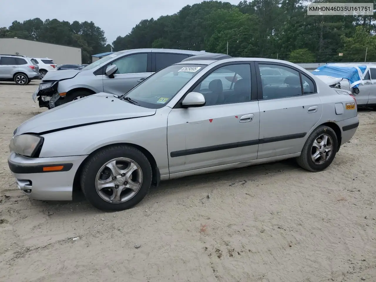 2005 Hyundai Elantra Gls VIN: KMHDN46D35U161751 Lot: 62629595