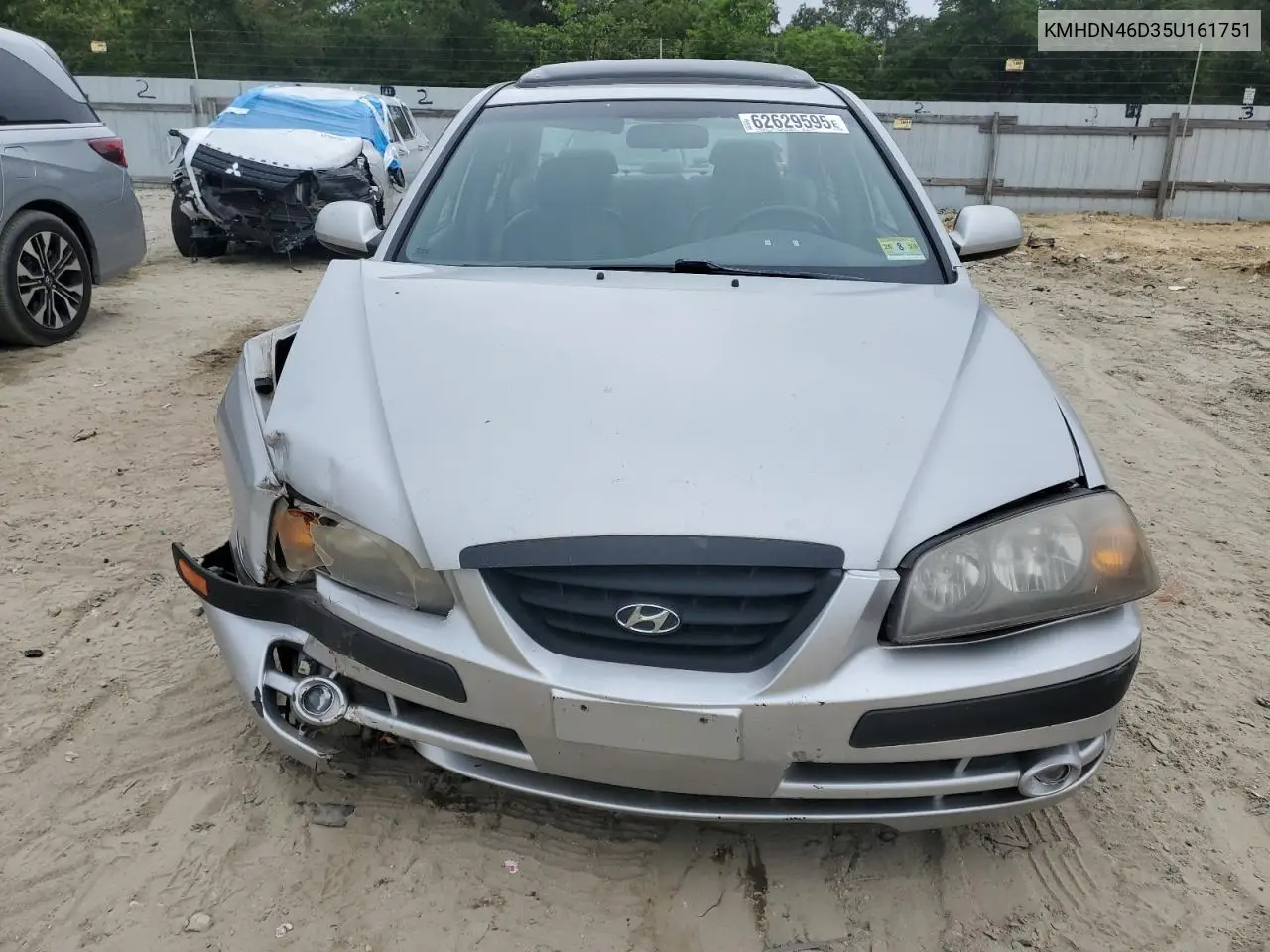 2005 Hyundai Elantra Gls VIN: KMHDN46D35U161751 Lot: 62629595