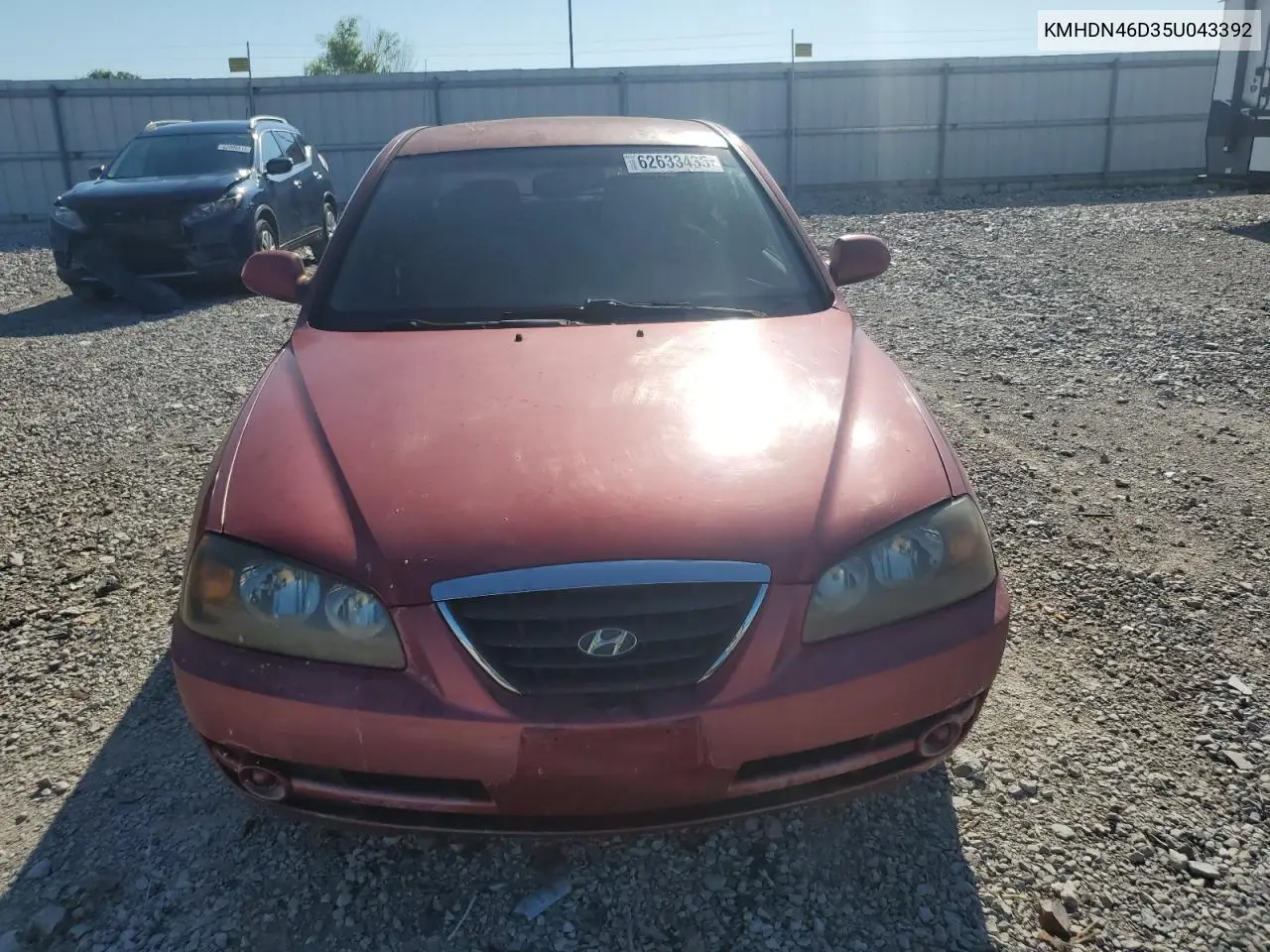 2005 Hyundai Elantra Gls VIN: KMHDN46D35U043392 Lot: 62633435
