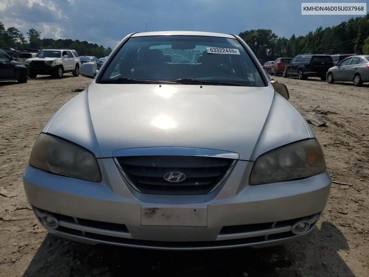 2005 Hyundai Elantra Gls VIN: KMHDN46D05U037968 Lot: 63322445