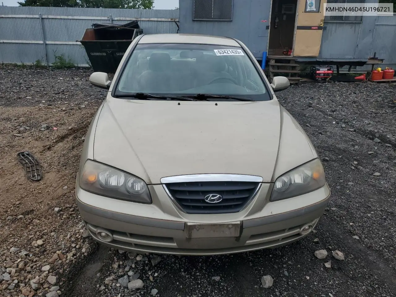 2005 Hyundai Elantra Gls VIN: KMHDN46D45U196721 Lot: 63421435