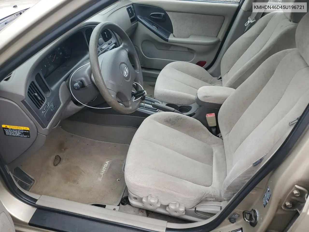 2005 Hyundai Elantra Gls VIN: KMHDN46D45U196721 Lot: 63421435