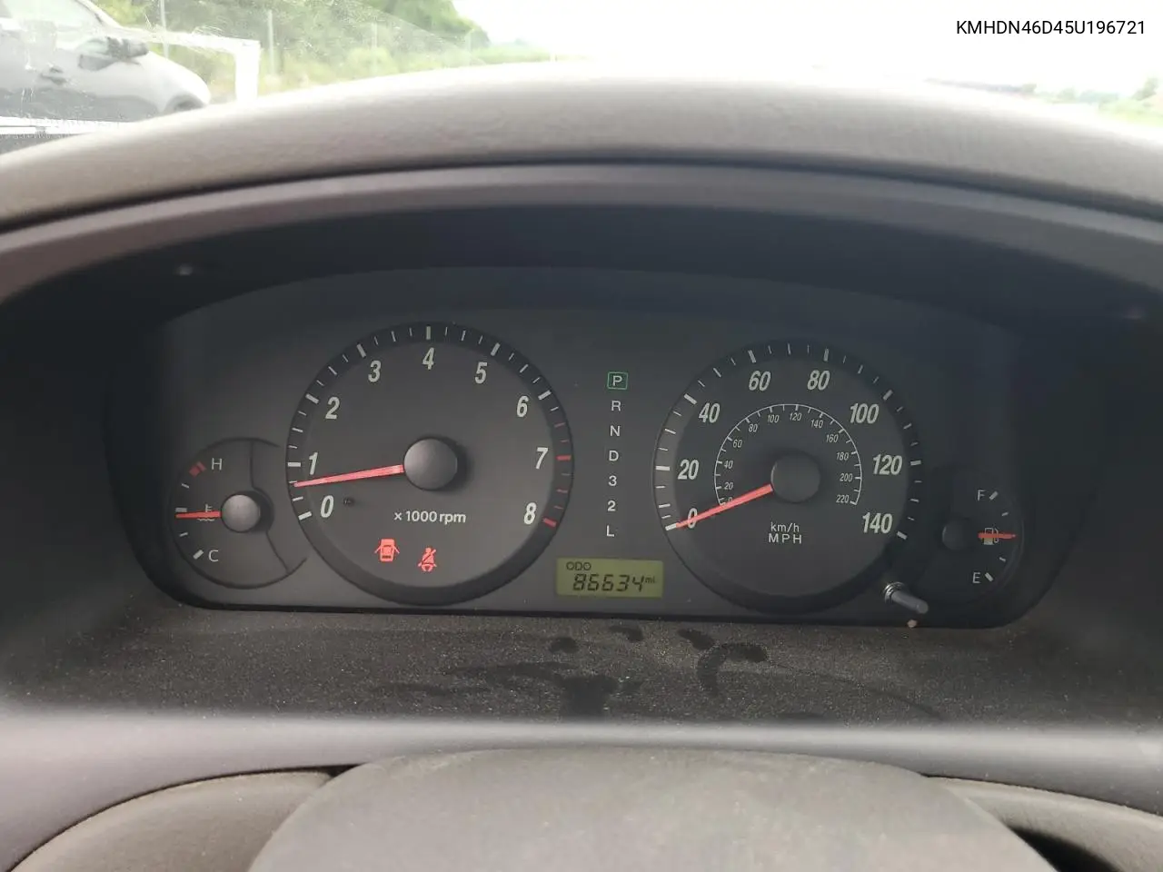 2005 Hyundai Elantra Gls VIN: KMHDN46D45U196721 Lot: 63421435