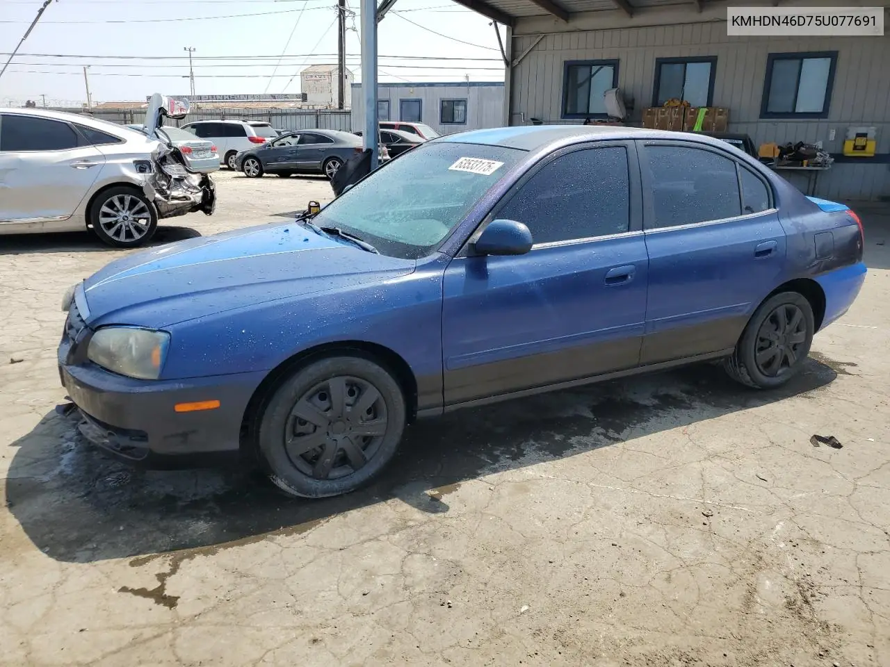 2005 Hyundai Elantra Gls VIN: KMHDN46D75U077691 Lot: 63533175