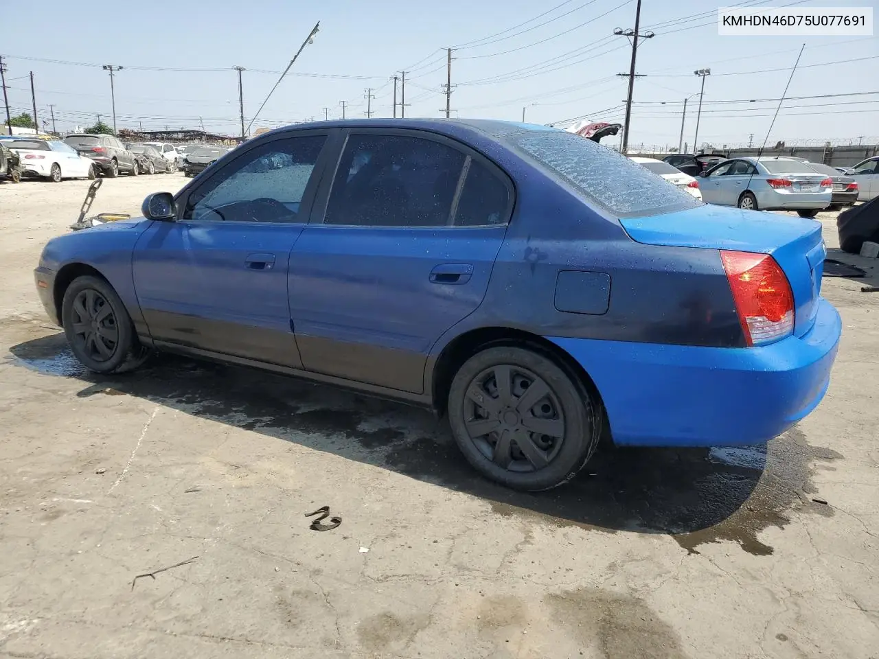 2005 Hyundai Elantra Gls VIN: KMHDN46D75U077691 Lot: 63533175