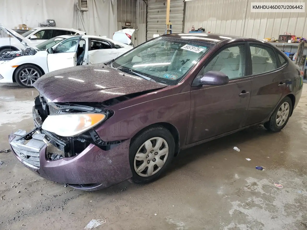 2007 Hyundai Elantra Gls VIN: KMHDU46D07U206442 Lot: 56579175